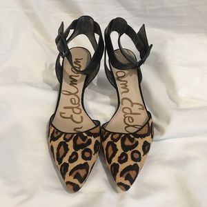 Sam Edelman leopard heels worn only twice
